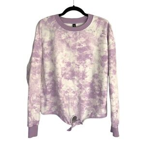 Ambrielle Tie-Dye Crew Neck Long-Sleeve Sleepwear Sweatshirt Size L